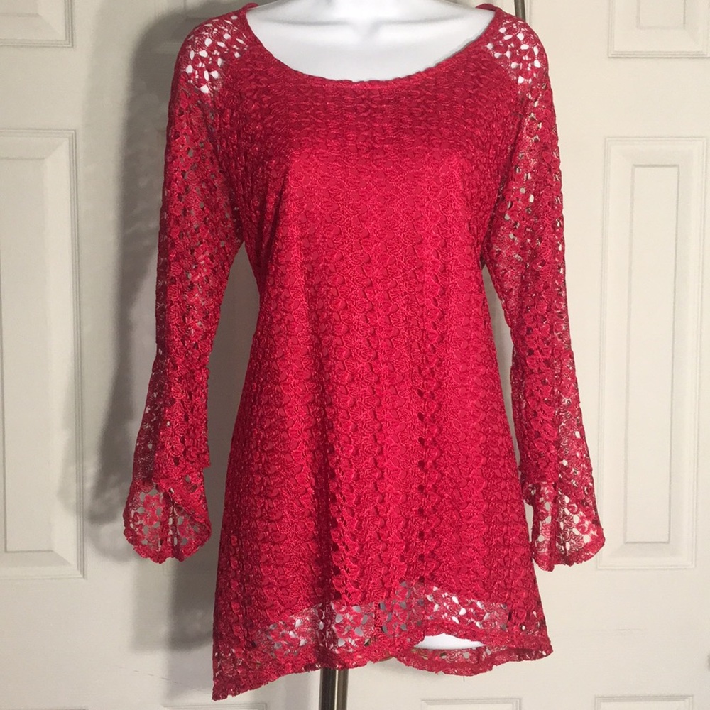 New Directions Two Layer Tunic Top - L